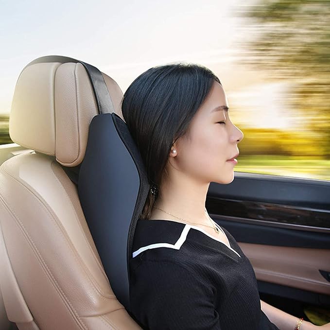 Ergonomic Memory Foam Car Neck Pillow | Adjustable Headrest & Cervical Support Cushion
