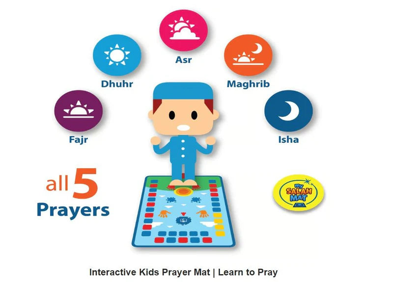 Interactive Islamic Prayer Mat for Kids | Educational Salah Learning Mat with Audio Guidance