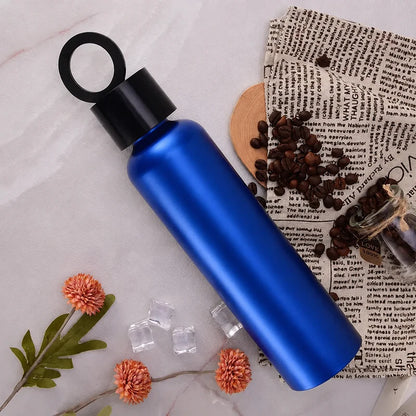 Vacuum Insulated Stainless Steel Water Bottle with Phone Holder Lid | Leakproof Thermal Flask 500ml | Hot & Cold Bottle for Gym, Office, Travel & Outdoor UAE