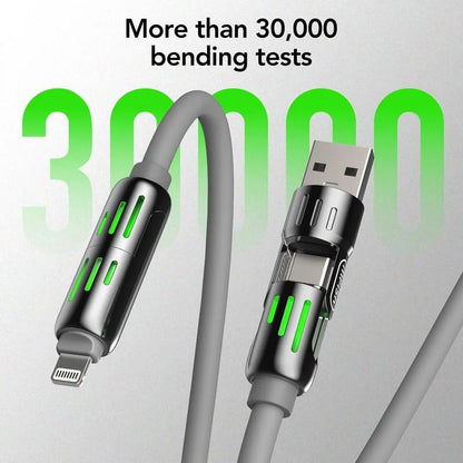 ⚡ 4-in-1 Multi USB Charging Cable – Universal Charging Cable for Multiple Devices Noorvellaa