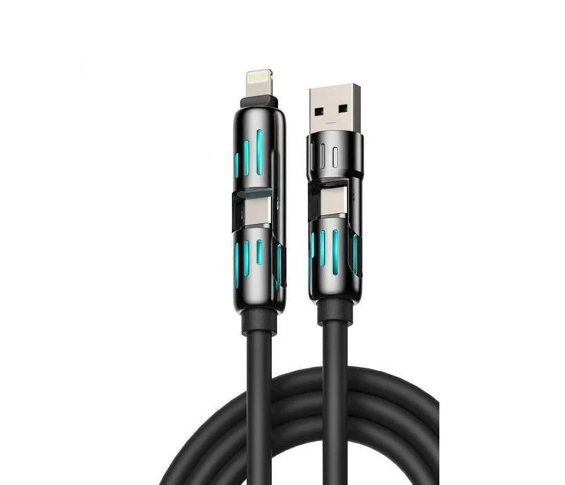 4-in-1 Multi USB Charging Cable | Fast Charging Universal Cable for Multiple Devices
