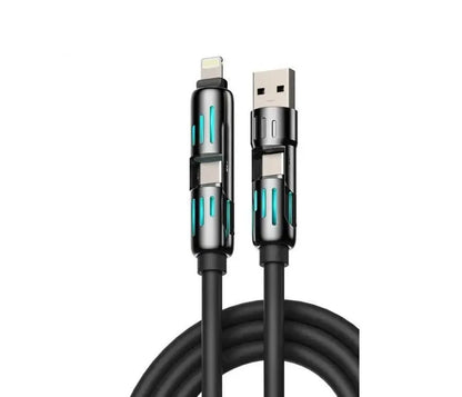 ⚡ 4-in-1 Multi USB Charging Cable – Universal Charging Cable for Multiple Devices Noorvellaa