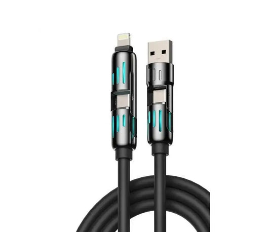 ⚡ 4-in-1 Multi USB Charging Cable – Universal Charging Cable for Multiple Devices Noorvellaa