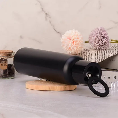 Vacuum Insulated Stainless Steel Water Bottle with Phone Holder Lid | Leakproof Thermal Flask 500ml | Hot & Cold Bottle for Gym, Office, Travel & Outdoor UAE