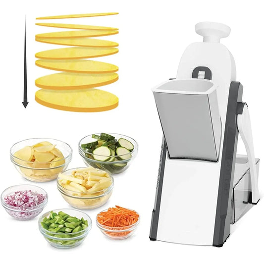 4-in-1 Manual Vegetable Cutter – Adjustable Mandoline Slicer | Safe Kitchen Choppe Noorvellaa