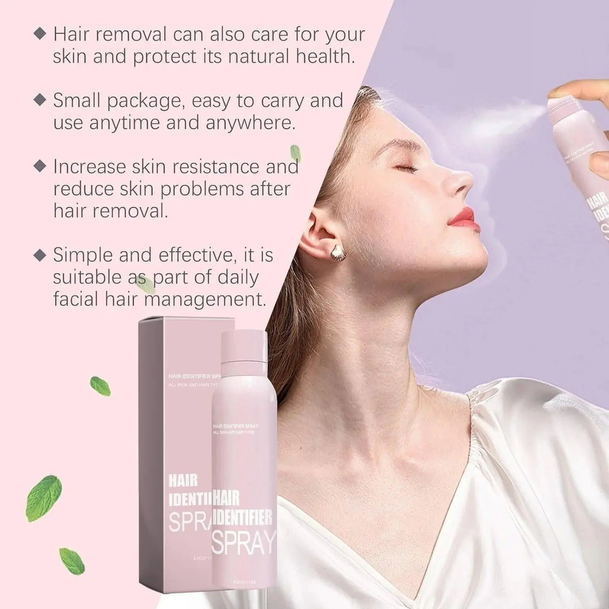Hair Identifier Spray Kit – Hair Visibility Spray with 4 Precision Razors Noorvellaa