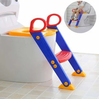 Children Toilet Training Ladder Seat | Foldable Potty Training Step Stool for Kids