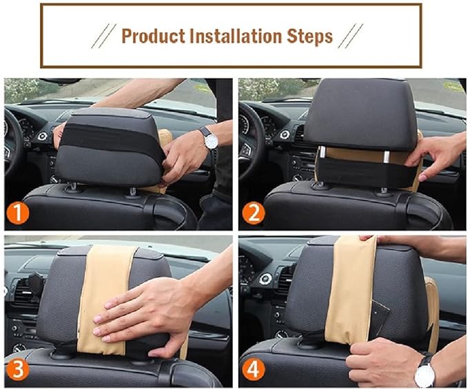 Ergonomic Memory Foam Car Neck Pillow | Adjustable Headrest & Cervical Support Cushion