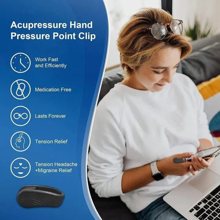 EELHOE LI4 Acupressure Point Clip – Natural Wellness & Stress Relief Support | Reusable Pressure Therapy Clip