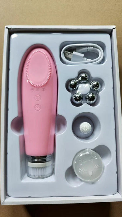 USB Rechargeable Face Massager | 4-in-1 Facial Beauty & Skincare Massage Device