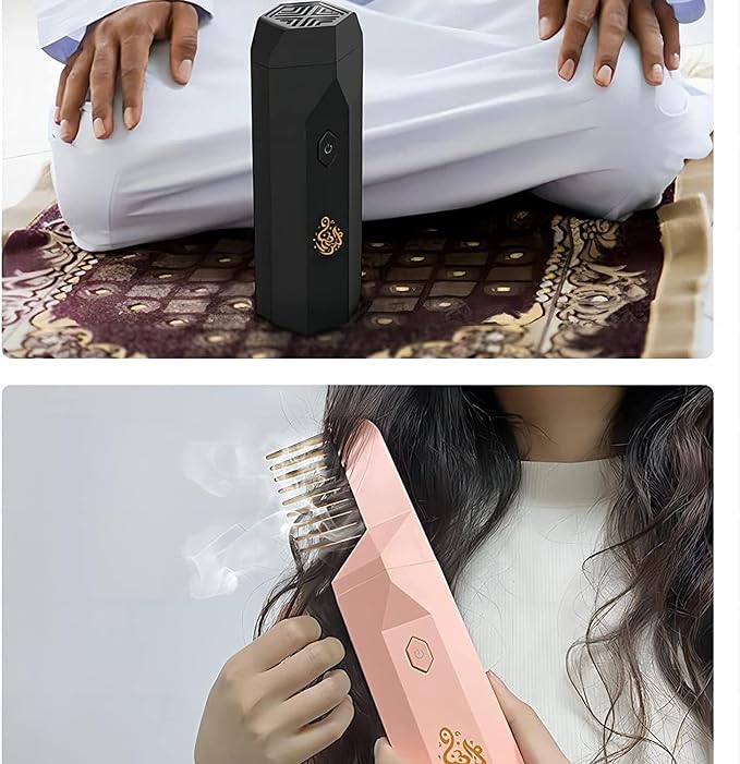Electric Hair Bakhoor Comb | Portable Arabian Incense Hair Fragrance Burner
