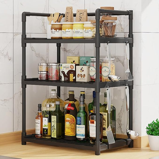 Kitchen Multifunctional Storage Rack | Microwave Stand & Space Saving Organizer Shelf
