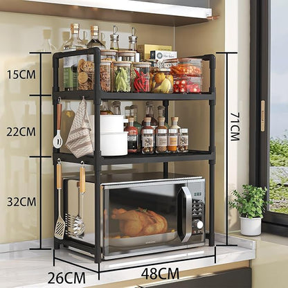 Kitchen Multifunctional Storage Rack | Microwave Stand & Space Saving Organizer Shelf