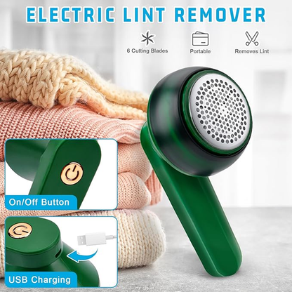 Rechargeable Electric Lint Remover | USB Fabric Shaver for Clothes & Furniture