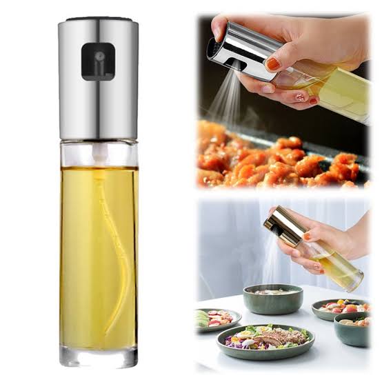 2-in-1 Stainless Steel Oil Spray Bottle | Refillable Olive Oil Sprayer for Air Fryer, BBQ, Kitchen & Salad | Healthy Cooking Oil Dispenser UAE