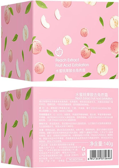 Peach Extract Exfoliating Face & Body Scrub Gel | Gentle Fruit Acid Skin Polish