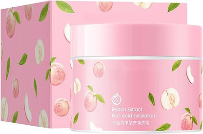 Peach Extract Exfoliating Face & Body Scrub Gel | Gentle Fruit Acid Skin Polish