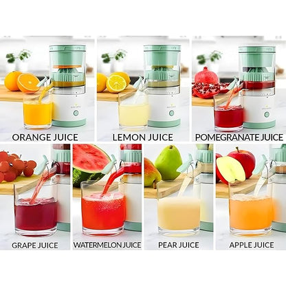 Portable Electric Citrus Juicer | 360° Automatic Fruit Squeezer & Juice Presser