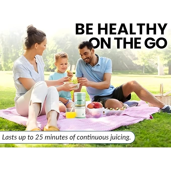 Portable Electric Citrus Juicer | 360° Automatic Fruit Squeezer & Juice Presser