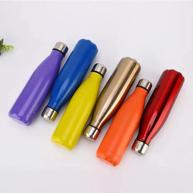 Portable Stainless Steel Water Bottle | Vacuum Insulated Leakproof Thermal Flask for Gym, Office, Travel & Outdoor | Hot & Cold Bottle UAE
