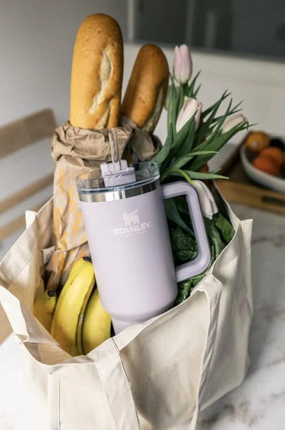 40oz Stainless Steel Insulated Tumbler with Handle & Straw | Vacuum Thermal Travel Mug | Leakproof Hot & Cold Water Cup for Gym, Office & Travel UAE