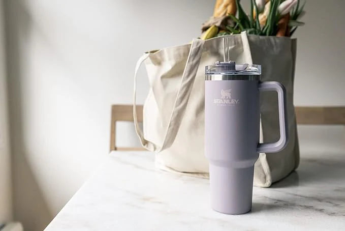 40oz Stainless Steel Insulated Tumbler with Handle & Straw | Vacuum Thermal Travel Mug | Leakproof Hot & Cold Water Cup for Gym, Office & Travel UAE