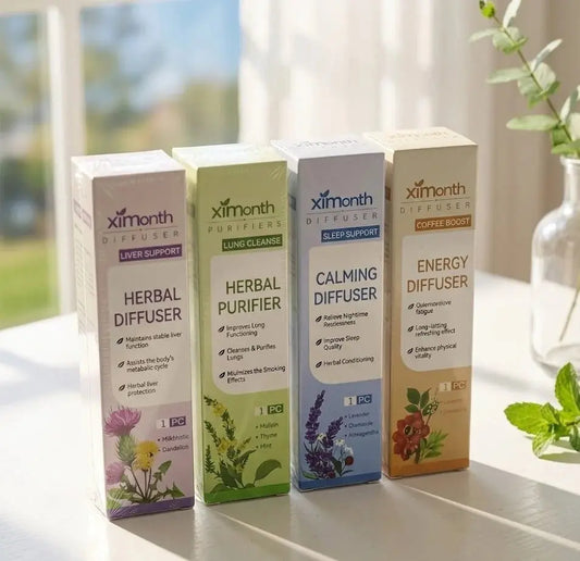 PuffAir Herbal Diffuser 4-Stick Pack | Herbal Aroma Diffuser for Relaxation, Energy & Wellness Noorvellaa